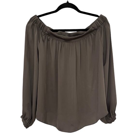 2/$30 L'Academie M Gray Mushroom Off Shoulder Blouse Open Back BEEHIVESALE230 - Picture 1 of 11